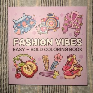 NEW Fashion Vibes Bold + Easy Coloring Book